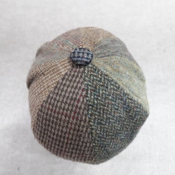 Vintage Schuman Sullivan Newsboy Cap Brown Tweed Wool USA Peaky Blinders - Picture 4 of 14